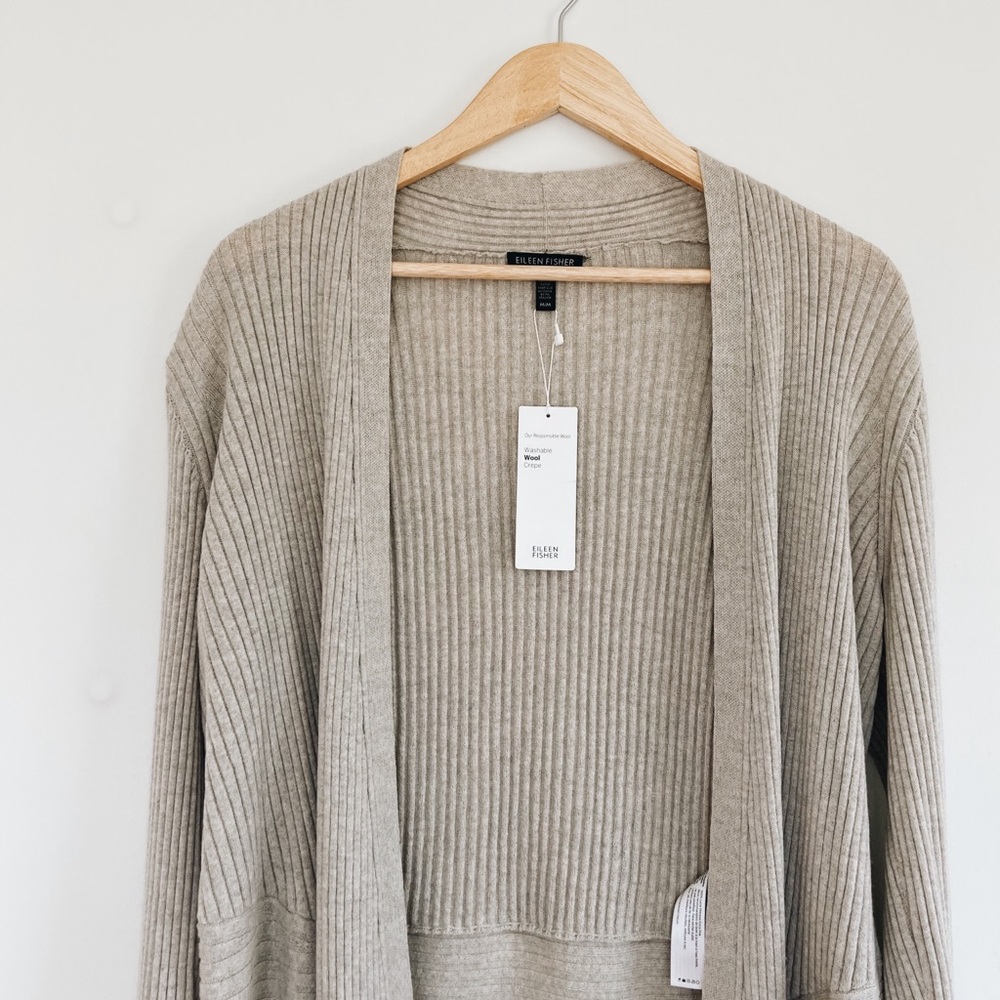 Eileen Fisher Merino Wool Cardigan Sweater